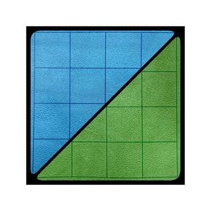 Battlemat 1" Reversible Blue-Green Squares (23.5" x 26" Playing Surface)